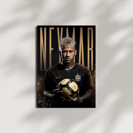 NEYMAR | GOLDEN FOOTBALL | FootBall Poster | Posterite