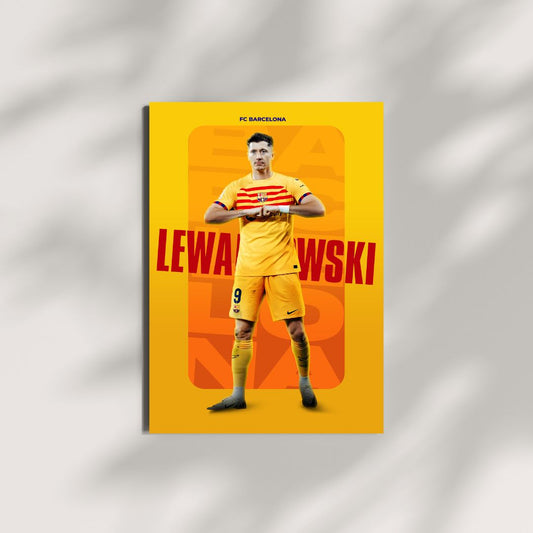 LEWANDOWSKI | FC Barcelona | FootBall Poster | Posterite