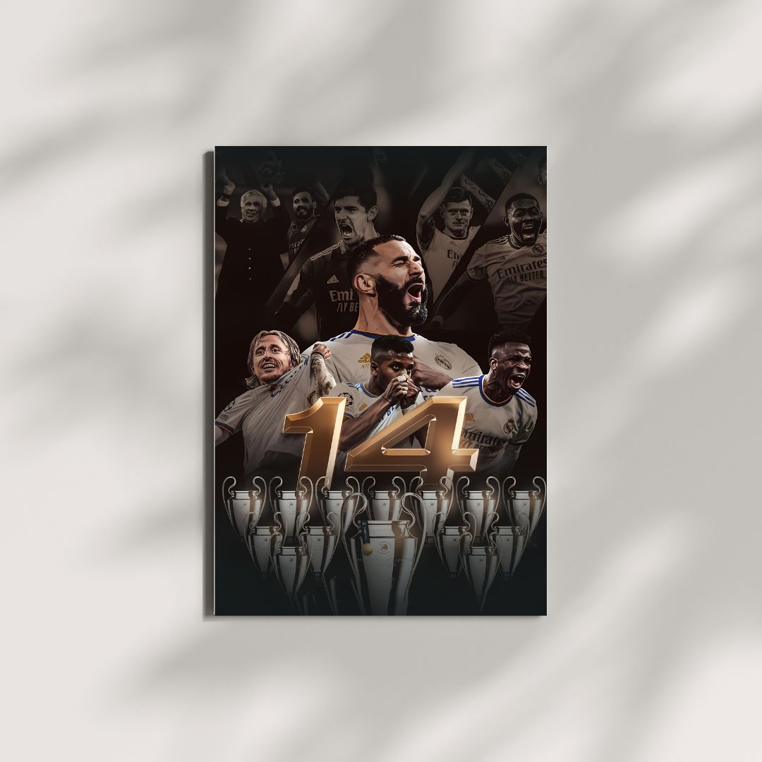 REAL CHAMPIONS | REAL MADRID | FootBall Poster | Posterite