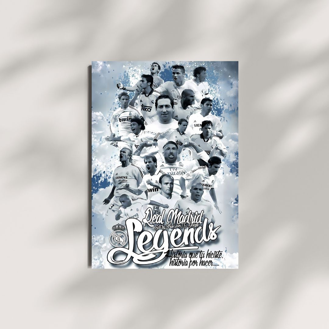 LEGENDS OF REAL MADRID | REAL MADRID | FootBall Poster | Posterite