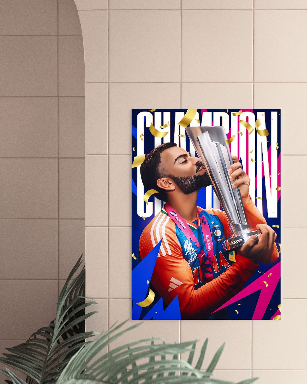 Champion x Virat | T20 | Virat Kohli | Cricket Poster | Posterite