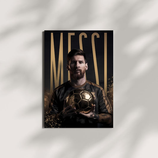 LIONEL MESSI | GOLDEN FOOTBALL | FootBall Poster | Posterite