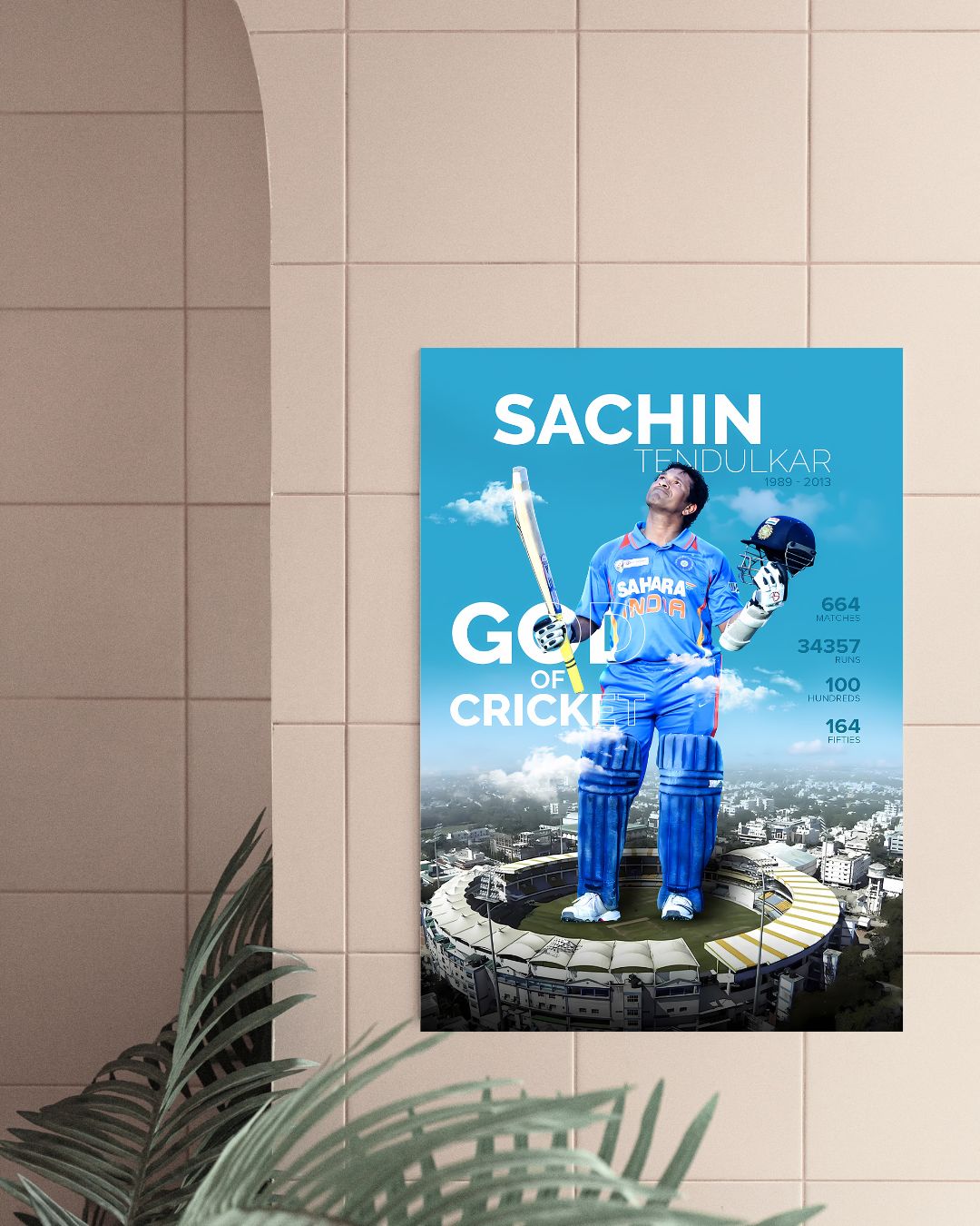 GOD of Cricket Sachin | Sachin Tendulkar | Cricket Poster | Posterite