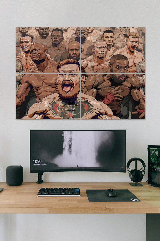 BADASS FIGHTERS #02 | 4 PCS SET | COLLAGE POSTER KIT