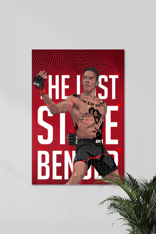 Israel Adesanya Style Bender | UFC Champion | Gym Poster