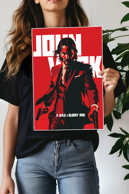 A Wild and Bloody Ride| JOHN WICK | Movie Poster