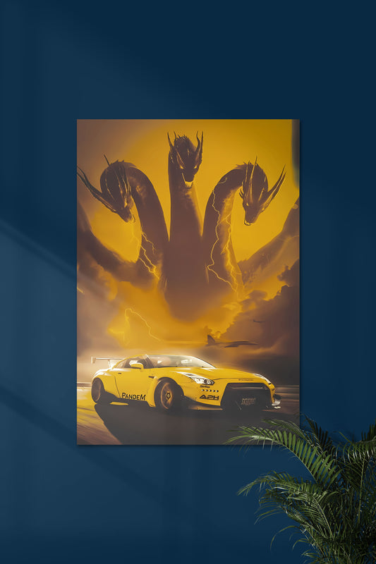 KING GHIDORAH x NISSAN GTR R35 | CONCEPT CARS #03 | CAR POSTERS