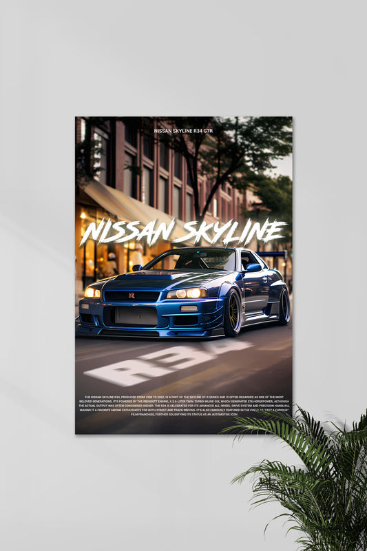 NISSAN SKYLINE R34 | CONCEPT CARS #04 | CAR POSTERS