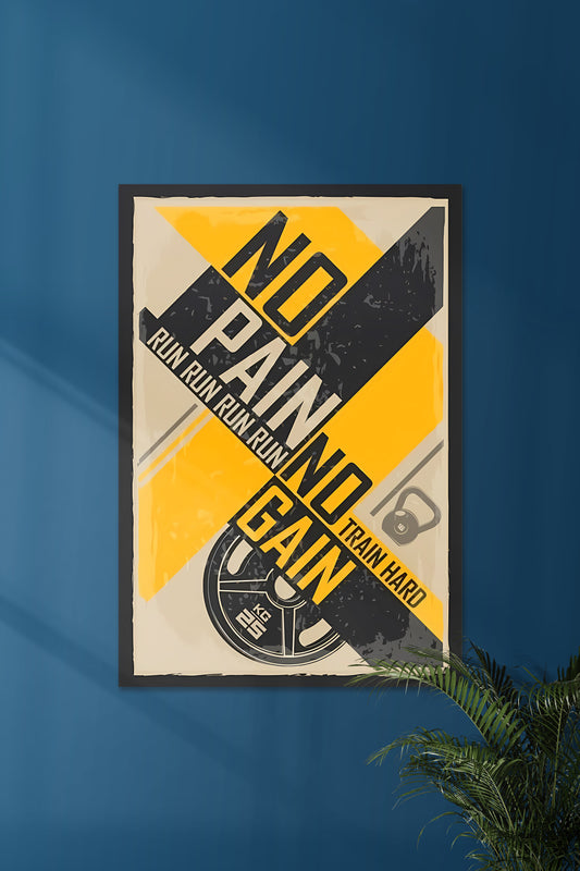 NO PAIN NO GAIN | GYM SET | Motivational Poster