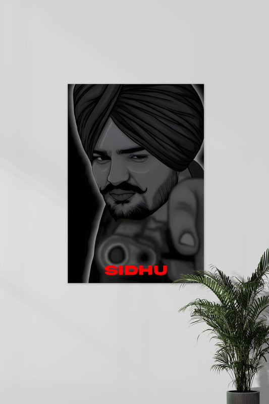 SIDHU Portrait | SINGER | Music Artist Poster