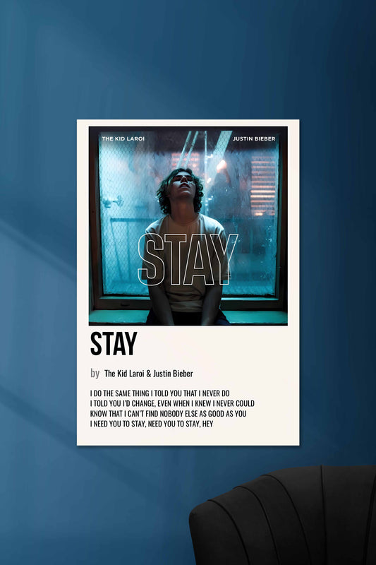 STAY x Justin Bieber | Music Card | Music Artist Poster